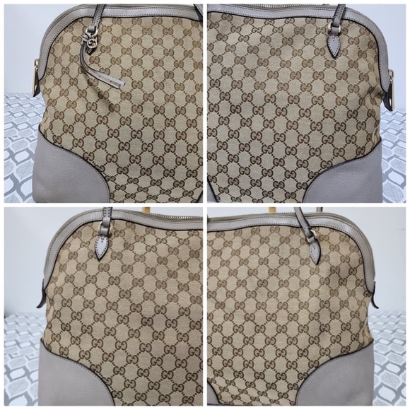 Authentic Gucci Beige/Grey GG Canvas Bree Original Shoulder Bag - Picture 10 of 16